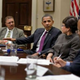 President Obama meets with African-American columnists of the Trotter Group in 2010. (Chuck Kennedy/White House)
